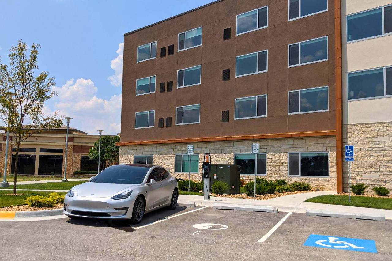 Element Hotel Overland Park, KS Level 2 ChargePoints installed
